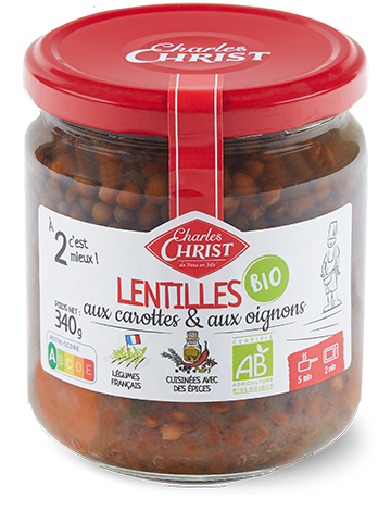 Lentilles aux carottes et aux oignons